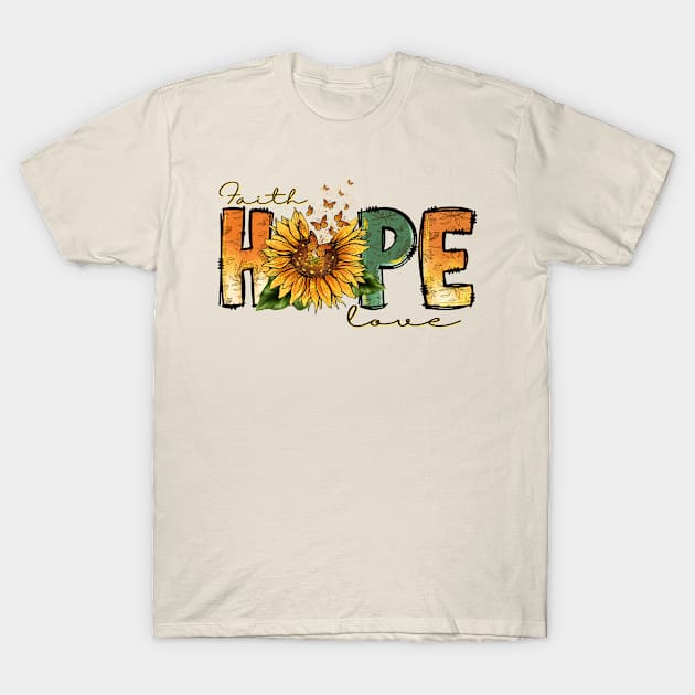 Faith, Hope, Love Tee T-Shirt by ThePawPrintShoppe